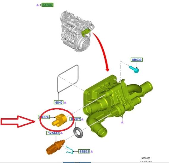 Ford Termostat Tapası Euro4-Euro5 Tüm Modeller 